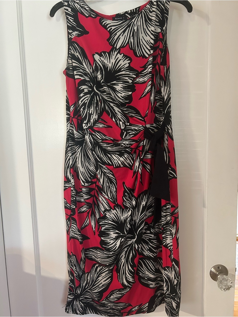 Roman tropical print Sheath Dress